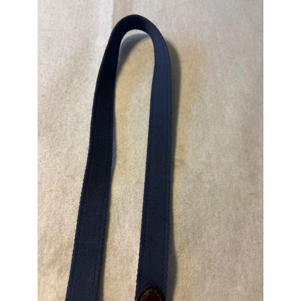 YRI Exeter NH Surcingle Belt Mens 42 Blue Green Striped Leather‎ Brass Good